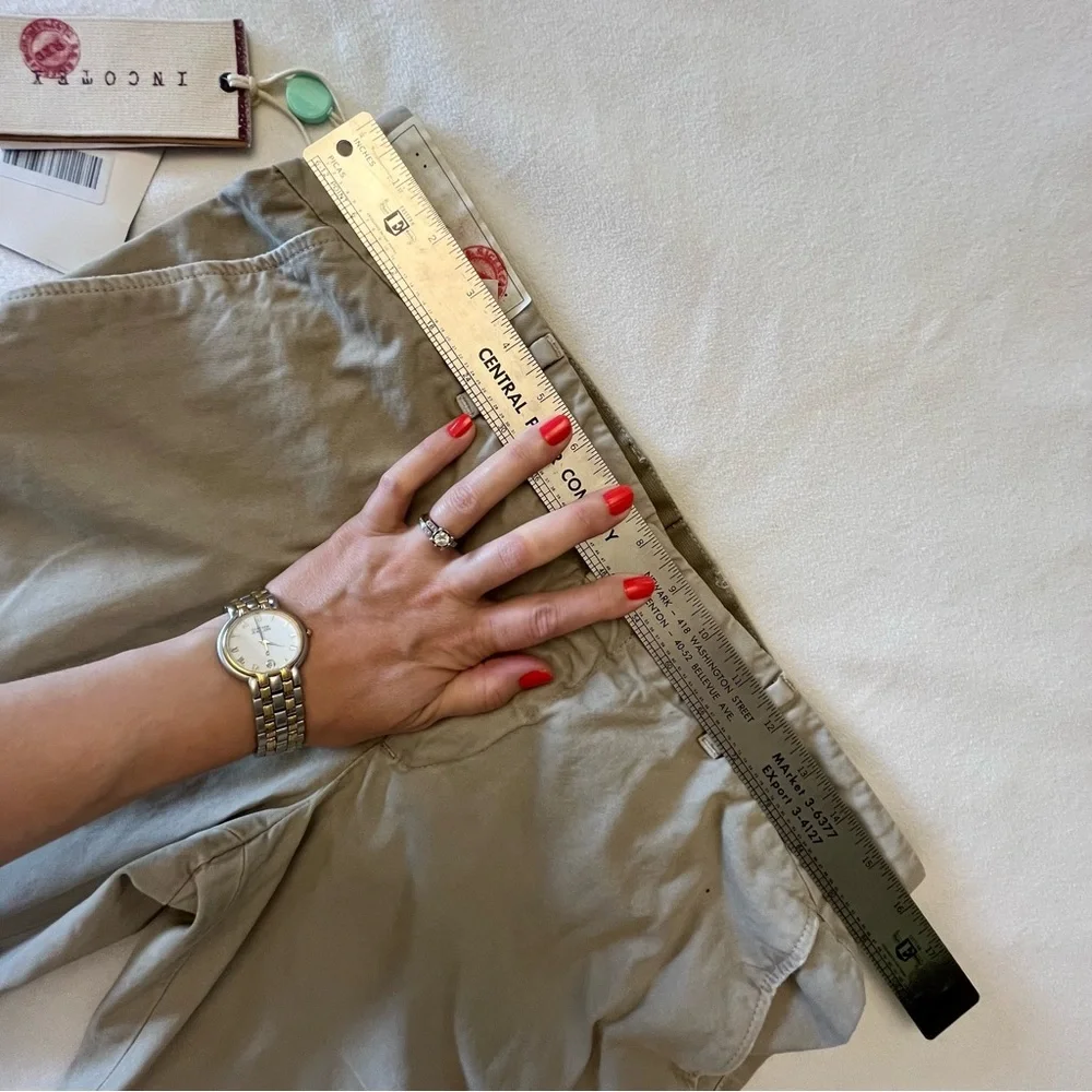 Incotex RED Women's Sz 29x31 100% Cotton BEIGE Straight Leg Chino Khaki Pants - Picture 13 of 16
